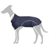 vidaXL Dog Raincoat with Reflective Strips Polyester Navy Blue M
