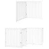 vidaXL Dog Gate with Door Foldable 10 Panels White 800 cm Poplar Wood