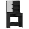 vidaXL Dressing Table Set with Drawer 2 pcs Black Oak Engineered Wood
