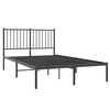 vidaXL Metal Bed Frame without Mattress with Headboard Black 120x190cm