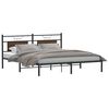 vidaXL Bed Frame without Mattress Brown Oak 183x203 cm Engineered Wood