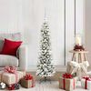 vidaXL Artificial Christmas Tree with 150 LEDs Green and white 120 cm