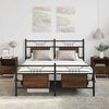 vidaXL Bed Frame without Mattress Brown Oak 137x190 cm Engineered Wood