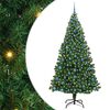 vidaXL Artificial Christmas Tree with 300 LEDs with Stand Green 210 cm