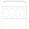 vidaXL Metal Replace Headboard White 80 cm