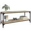 vidaXL TV Cabinet Sonoma Oak 100x33x41 cm Engineered Wood and Steel