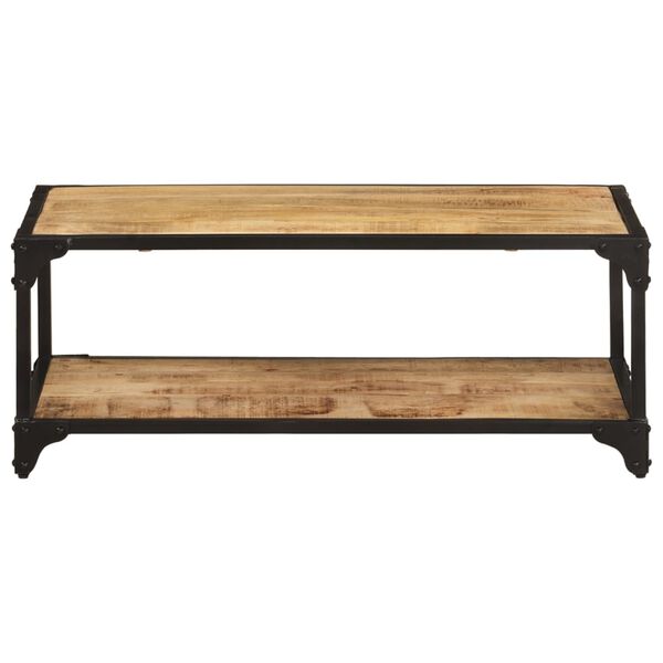 vidaXL Coffee Table 90x45x35 cm Solid Rough Mango Wood