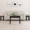 vidaXL Nesting Tables 3 pcs Black Solid Wood Pine