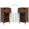 vidaXL Bathroom Cabinet with Drawer Brown Oak 39.5 x 36 x 88 cm