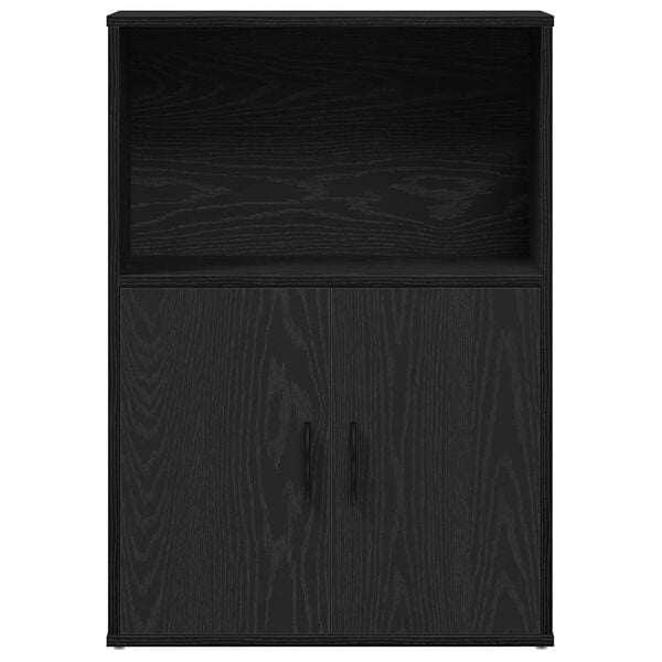 vidaXL Bookcase Black Oak 60x24x85 cm Engineered Wood