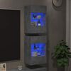 vidaXL Wall Cabinets with LED Lights for TV 2 pcs Concrete Grey 40x30x60.5 cm