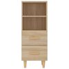 vidaXL Sideboard Sonoma Oak 34.5x34x90 cm Engineered Wood