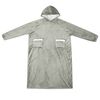 vidaXL Blanket Hoodie Grey L Fleece and Flannel