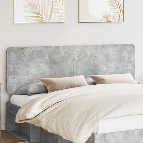 vidaXL Headboard Concrete Grey 200 cm Engineered wood