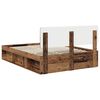 vidaXL Bed Frame with Headboard Old Wood 160 x 200 cm Solid Pine Wood
