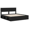 vidaXL Bed Frame with Mattress Black 180 x 200 cm Solid Pine Wood