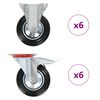 vidaXL 12 pcs Casters 160 mm
