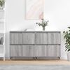 vidaXL Sideboards 2 pcs Grey Sonoma Engineered Wood