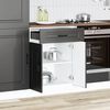 vidaXL Kitchen Base Cabinet Kalmar Black Engineered Wood
