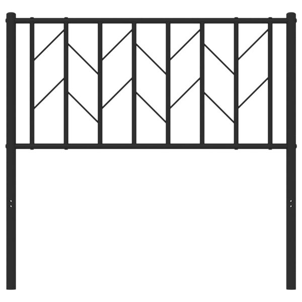 vidaXL Metal Headboard Black 90 cm