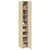vidaXL Slim Storage Cabinet Sonoma Oak 30x42.5x225 cm Engineered Wood