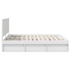 vidaXL Bed Frame with Headboard White 180 x 200 cm Solid Pine Wood
