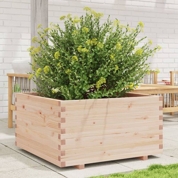 vidaXL Garden Planter 90x90x49.5 cm Solid Wood Pine