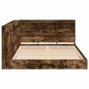 vidaXL Bookcase Bed Smoked oak 140 x 200 cm Engineered wood
