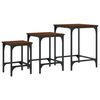 vidaXL Nesting Coffee Tables 3 pcs Brown Oak Engineered Wood