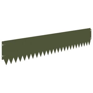 vidaXL Lawn Edging 20 pcs 103 x 20 cm Steel Olive Green