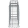 vidaXL Arched Gabion Baskets 3 pcs 200x50x80/100 cm Galvanised Iron