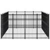 vidaXL Outdoor Dog Kennel Steel 22.12 m&sup2;