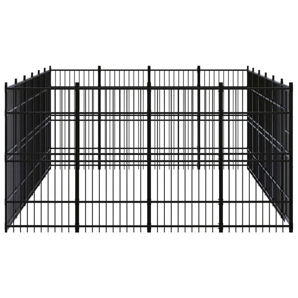 vidaXL Outdoor Dog Kennel Steel 22.12 m&sup2;