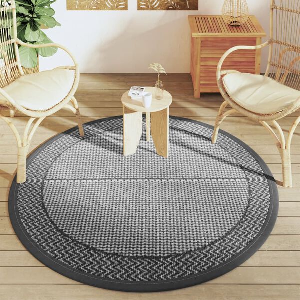 vidaXL Outdoor Carpet ARAKIL Grey &Oslash;160 cm PP