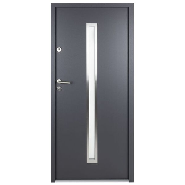 vidaXL Front Door Anthracite 110x207.5 cm Aluminium
