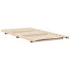 vidaXL Floor Bed Frame Brown 100 x 210 cm Solid pine wood