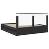 vidaXL Bed Frame with Headboard Black 180 x 200 cm Solid Pine Wood