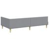 vidaXL Corner Bed Frame with Headboard Light Grey 100 x 200 cm Fabric