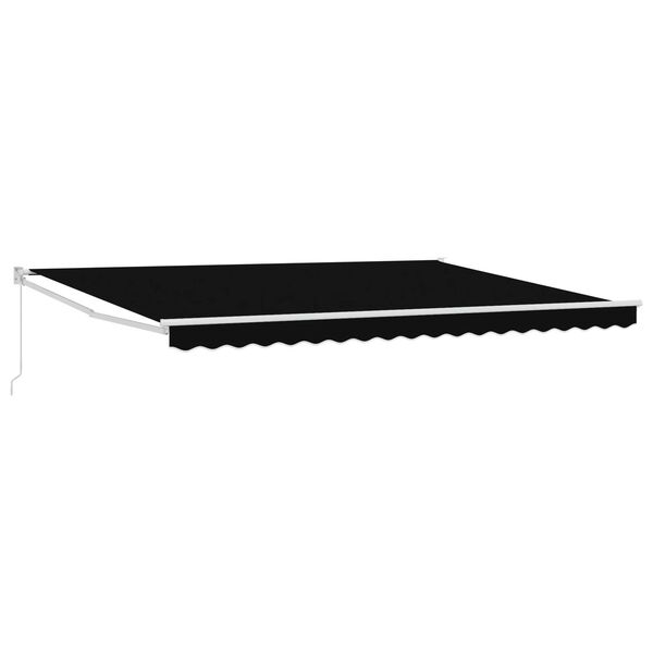 vidaXL Retractable Awning Black 450 x 300 cm Polyester and Metal
