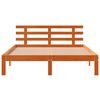 vidaXL Bed Frame without Mattress Wax Brown 140x190 cm Solid Wood Pine