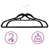 vidaXL 50 pcs Clothes Hanger Set Anti-slip Black Velvet