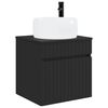 vidaXL Wall-mounted Sink Vanity Black 49 x 44.5 x 66 cm