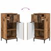 vidaXL Bathroom Furniture Set 2 pcs Old Wood Engineered Wood and Metal