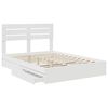 vidaXL Storage Bed with Headboard White 150 x 200 cm Engineered Wood