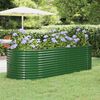 vidaXL Garden Raised Bed Galvanised Steel 249x100x68 cm Green
