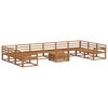 vidaXL Outdoor Sofa Set 11 pcs Natural Solid Acacia Wood
