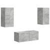 vidaXL TV Cabinet Set 6 pcs Concrete Grey Engineered Wood