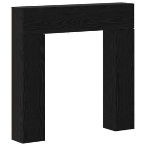 vidaXL Fireplace Surround Black Oak 102 x 18 x 100.5 cm