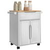 vidaXL Kitchen Trolley White 72.5 x 45 x 80 cm Solid Pine Wood