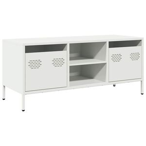 vidaXL TV Cabinet White 101,5x39x43,5 cm Cold-rolled Steel